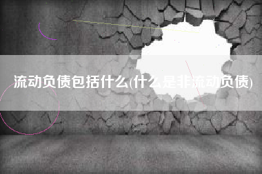 流动负债包括什么(什么是非流动负债)