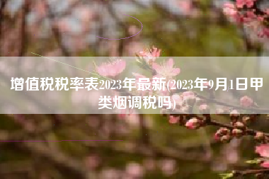 详细阅读:增值税税率表2023年最新(2023年9月1日甲类烟调税吗) 增值税税率表2023年最新(2023年9月1日甲类烟调税吗)