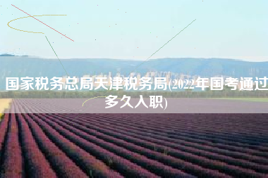 详细阅读:国家税务总局天津税务局(2022年国考通过多久入职) 国家税务总局天津税务局(2022年国考通过多久入职)