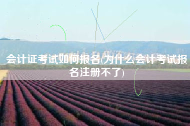 详细阅读:会计证考试如何报名(为什么会计考试报名注册不了) 会计证考试如何报名(为什么会计考试报名注册不了)