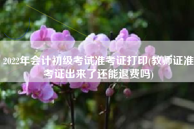2022年会计初级考试准考证打印(教师证准考证出来了还能退费吗)