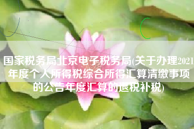 国家税务局北京电子税务局(关于办理2021年度个人所得税综合所得汇算清缴事项的公告年度汇算的退税补税)