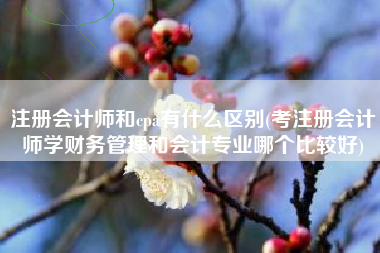注册会计师和cpa有什么区别(考注册会计师学财务管理和会计专业哪个比较好)