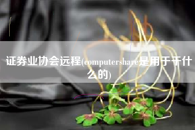 证券业协会远程(computershare是用于干什么的)