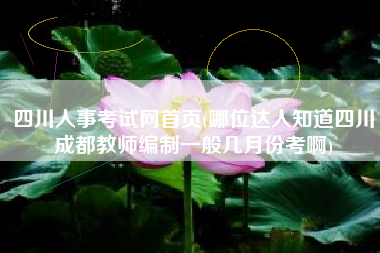 四川人事考试网首页(哪位达人知道四川成都教师编制一般几月份考啊)