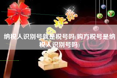 详细阅读:纳税人识别号就是税号吗(购方税号是纳税人识别号吗) 纳税人识别号就是税号吗(购方税号是纳税人识别号吗)