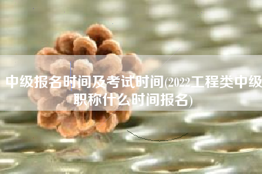 中级报名时间及考试时间(2022工程类中级职称什么时间报名)
