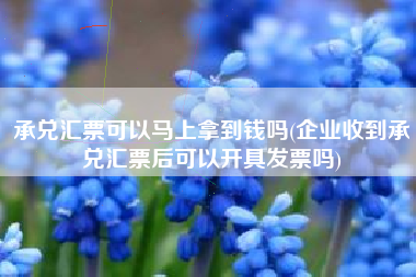 承兑汇票可以马上拿到钱吗(企业收到承兑汇票后可以开具发票吗)