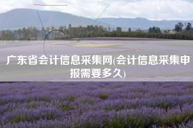 详细阅读:广东省会计信息采集网(会计信息采集申报需要多久) 广东省会计信息采集网(会计信息采集申报需要多久)