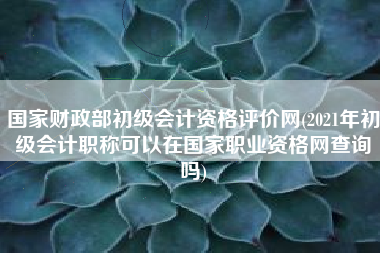 详细阅读:国家财政部初级会计资格评价网(2021年初级会计职称可以在国家职业资格网查询吗) 国家财政部初级会计资格评价网(2021年初级会计职称可以在国家职业资格网查询吗)