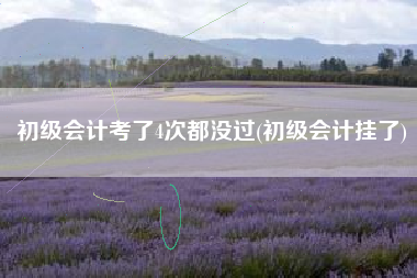 初级会计考了4次都没过(初级会计挂了)