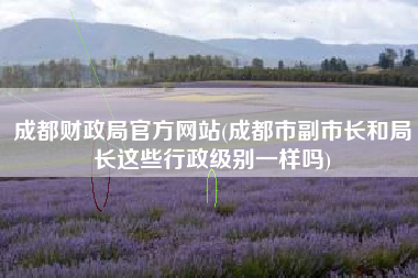 成都财政局官方网站(成都市副市长和局长这些行政级别一样吗)