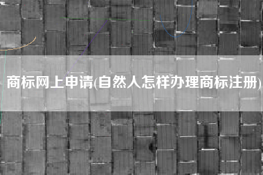 商标网上申请(自然人怎样办理商标注册)