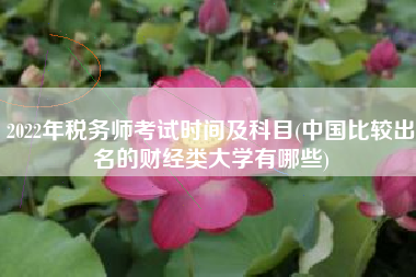 2022年税务师考试时间及科目(中国比较出名的财经类大学有哪些)