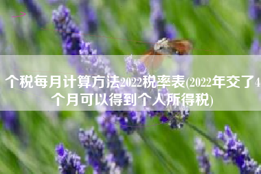 个税每月计算方法2022税率表(2022年交了4个月可以得到个人所得税)