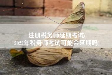 注册税务师延期考试(
2022年税务师考试可能会延期吗)
