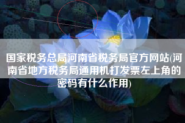 国家税务总局河南省税务局官方网站(河南省地方税务局通用机打发票左上角的密码有什么作用)