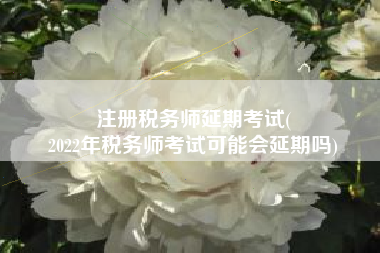 注册税务师延期考试(
2022年税务师考试可能会延期吗)