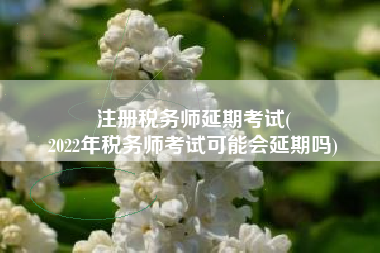 注册税务师延期考试(
2022年税务师考试可能会延期吗)