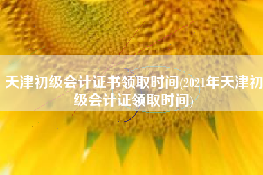 天津初级会计证书领取时间(2021年天津初级会计证领取时间)