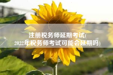 注册税务师延期考试(
2022年税务师考试可能会延期吗)