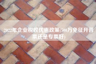2022年企业税收优惠政策(500万免征开普票还是专票好)