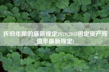 折旧年限的最新规定2019(2018固定资产残值率最新规定)