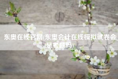 东奥在线官网(东奥会计在线模拟试卷会是考题吗)