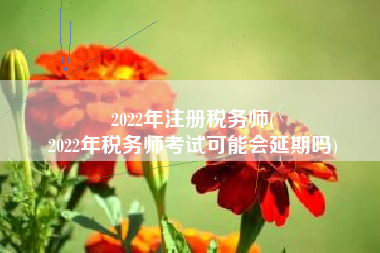 2022年注册税务师(
2022年税务师考试可能会延期吗)