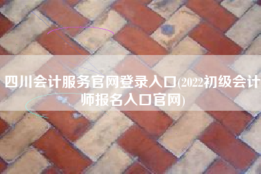 四川会计服务官网登录入口(2022初级会计师报名入口官网)
