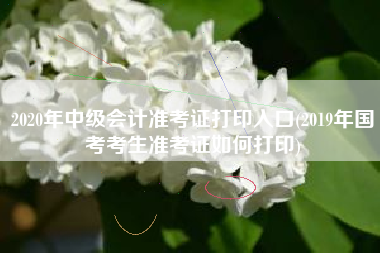 2020年中级会计准考证打印入口(2019年国考考生准考证如何打印)