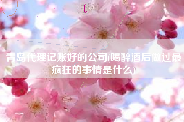 青岛代理记账好的公司(喝醉酒后做过最疯狂的事情是什么)