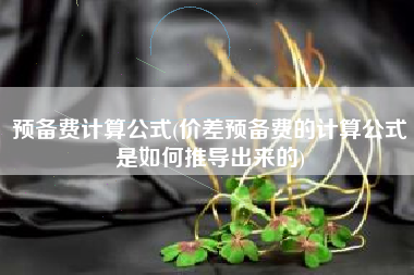 预备费计算公式(价差预备费的计算公式是如何推导出来的)
