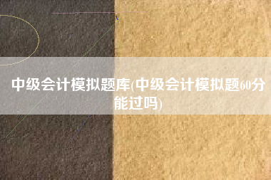 中级会计模拟题库(中级会计模拟题60分能过吗)