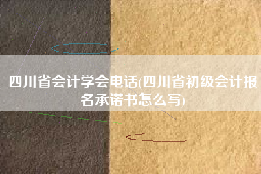 四川省会计学会电话(四川省初级会计报名承诺书怎么写)