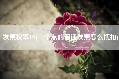 发票税率1%(一个点的普通发票怎么抵扣)