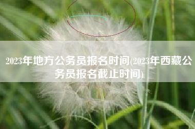 详细阅读:2023年地方公务员报名时间(2023年西藏公务员报名截止时间) 2023年地方公务员报名时间(2023年西藏公务员报名截止时间)