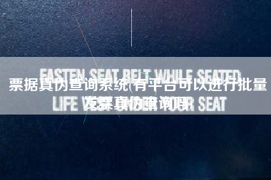 票据真伪查询系统(有平台可以进行批量发票真伪查询吗)