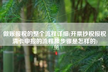 做账报税的整个流程详细(开票抄税报税清卡申报的流程跟步骤是怎样的)