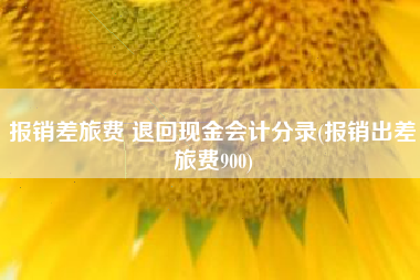 报销差旅费 退回现金会计分录(报销出差旅费900)
