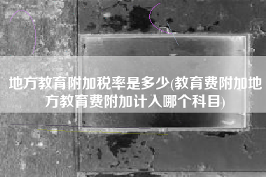 地方教育附加税率是多少(教育费附加地方教育费附加计入哪个科目)