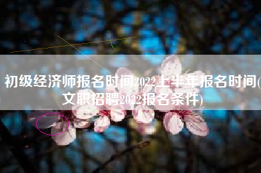 初级经济师报名时间2022上半年报名时间(文职招聘2022报名条件)