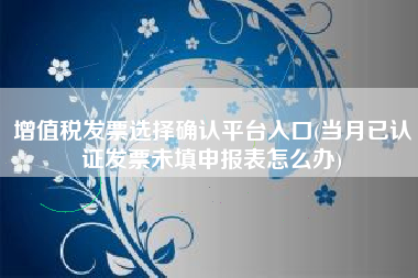 增值税发票选择确认平台入口(当月已认证发票未填申报表怎么办)