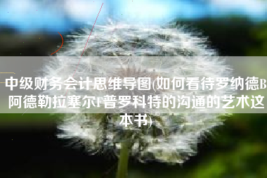 中级财务会计思维导图(如何看待罗纳德B阿德勒拉塞尔F普罗科特的沟通的艺术这本书)