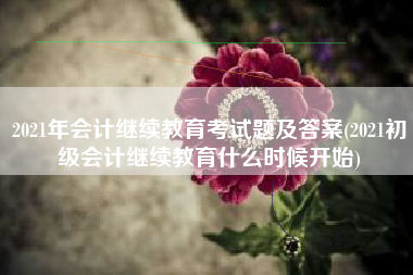 2021年会计继续教育考试题及答案(2021初级会计继续教育什么时候开始)