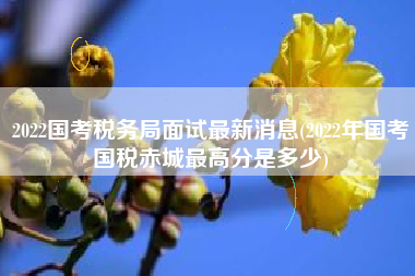 2022国考税务局面试最新消息(2022年国考国税赤城最高分是多少)