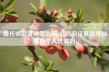 详细阅读:委托收款证明怎么写(公司间往来款可以委托个人代收吗) 委托收款证明怎么写(公司间往来款可以委托个人代收吗)