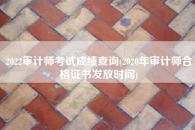 2022审计师考试成绩查询(2020年审计师合格证书发放时间)