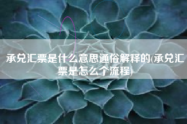 详细阅读:承兑汇票是什么意思通俗解释的(承兑汇票是怎么个流程) 承兑汇票是什么意思通俗解释的(承兑汇票是怎么个流程)