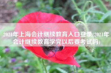 2021年上海会计继续教育入口登录(2021年会计继续教育学完以后要考试吗)